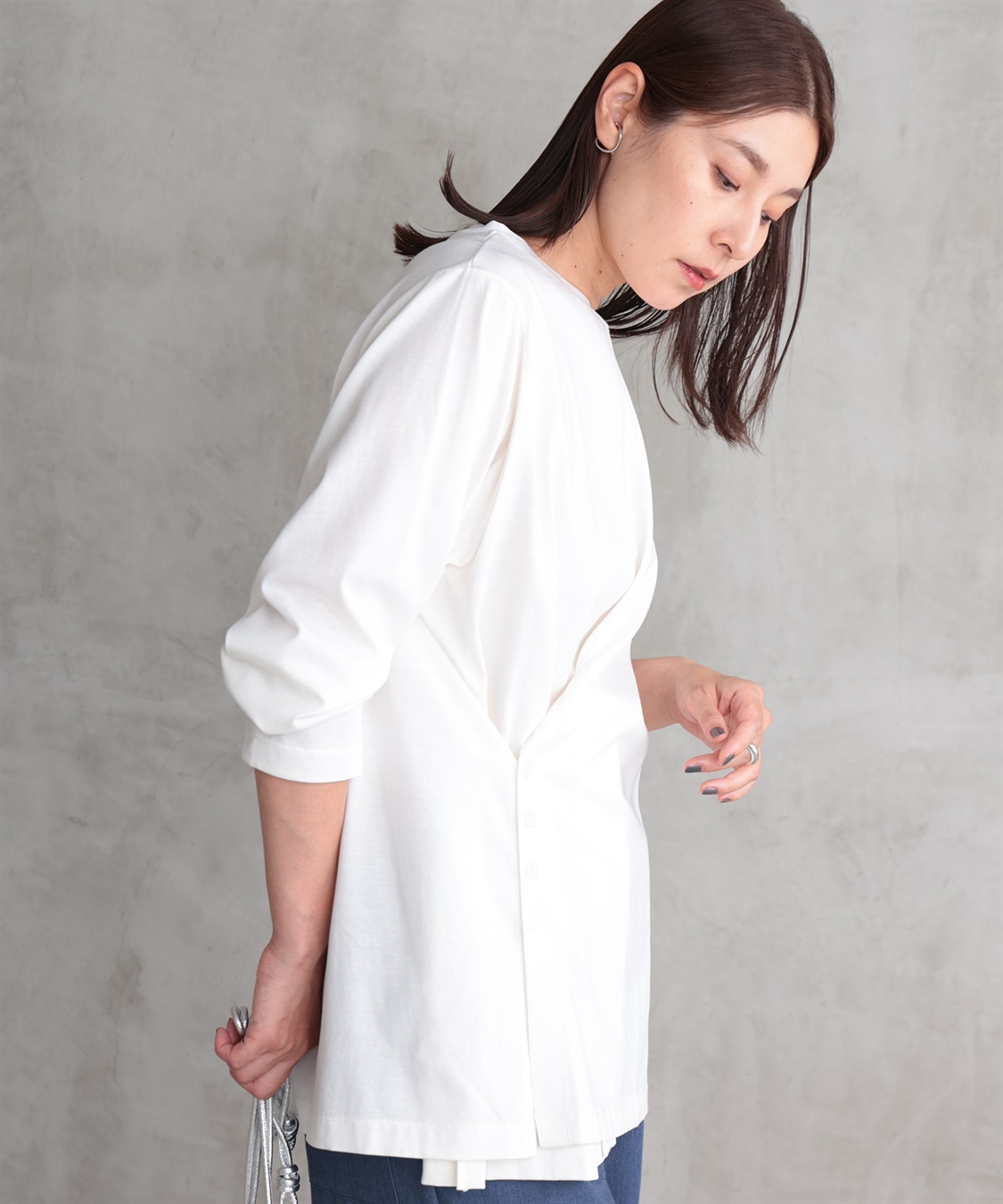 サイド釦プルオーバー ONE'S TRUE｜クロスプラス公式通販サイト