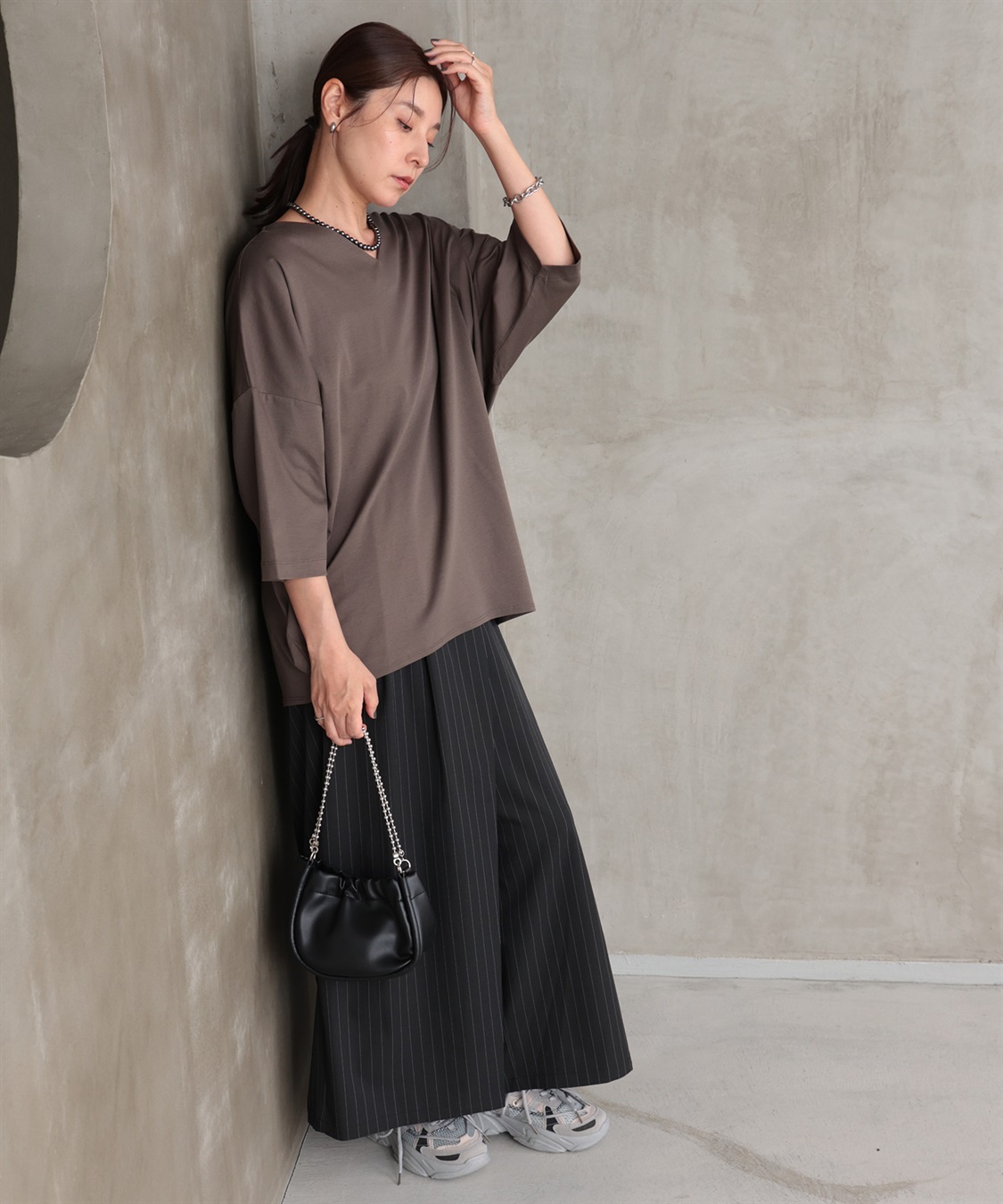 ONE‘S TRUE Vネックオーバープルオーバー_sub_9