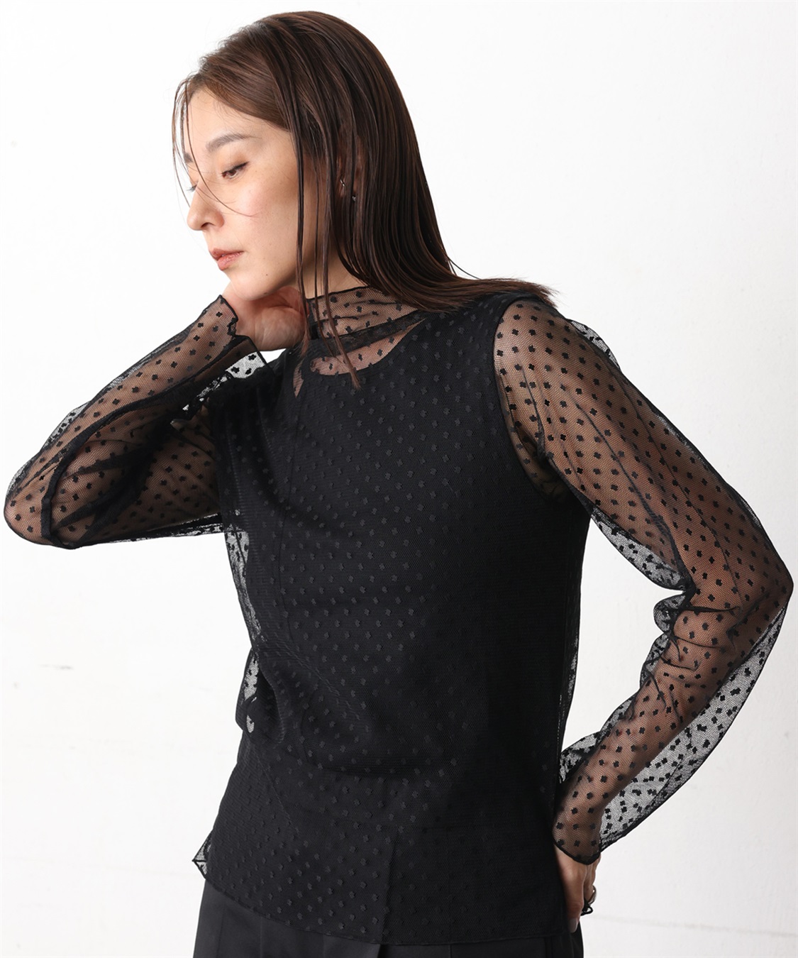 シアーハイネックプルオーバー ONE'S TRUE｜クロスプラス公式通販サイト