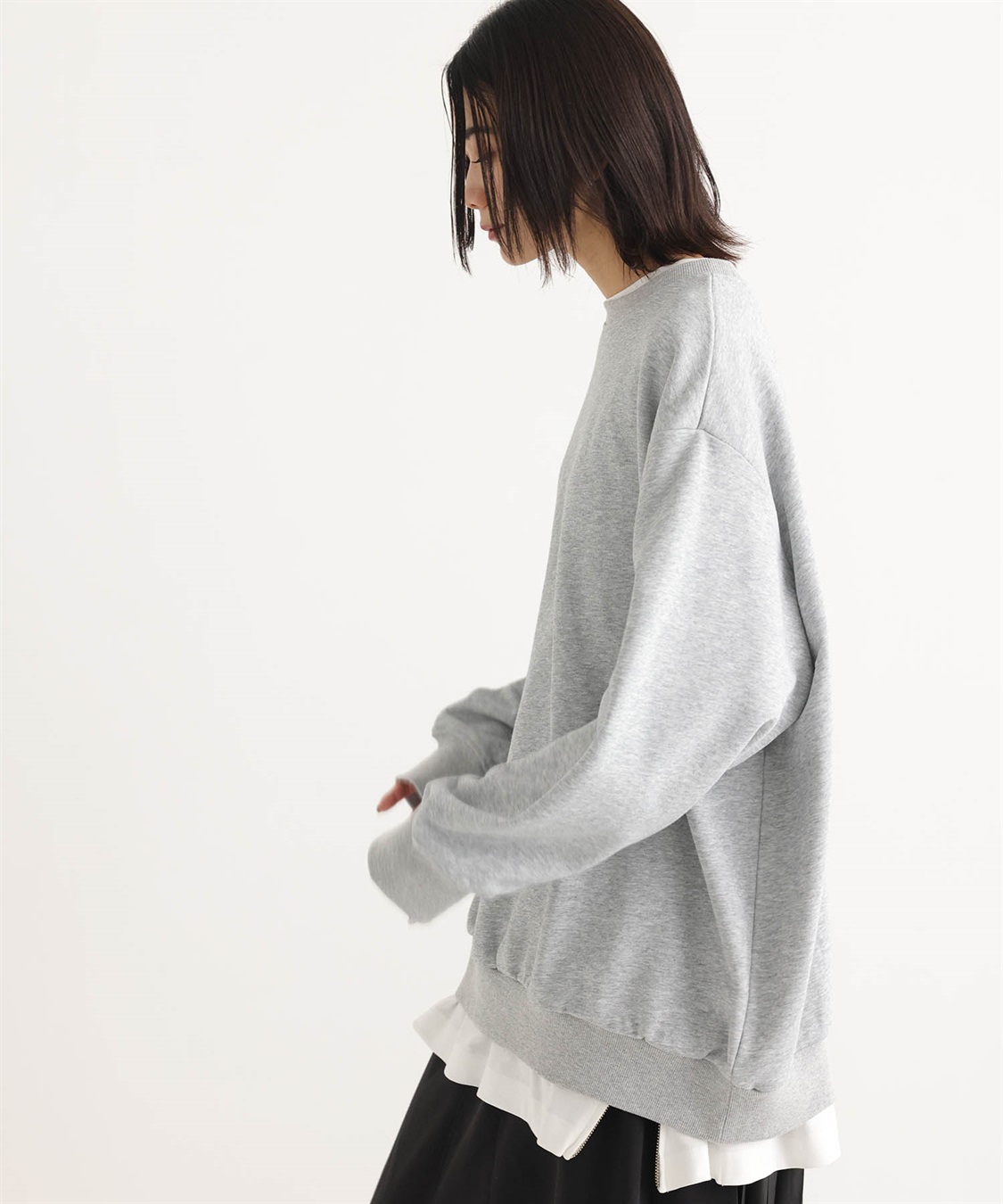 ONE‘S TRUE ビッグシルエット裏毛プルオーバー_sub_3