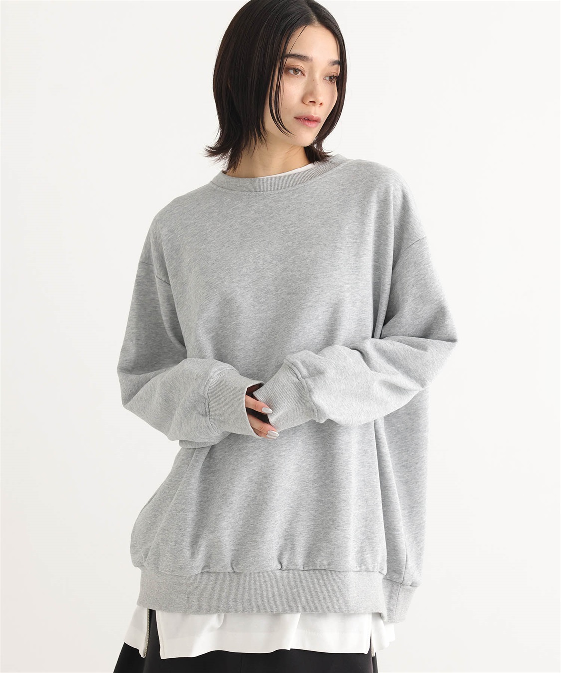 ONE‘S TRUE ビッグシルエット裏毛プルオーバー_sub_7