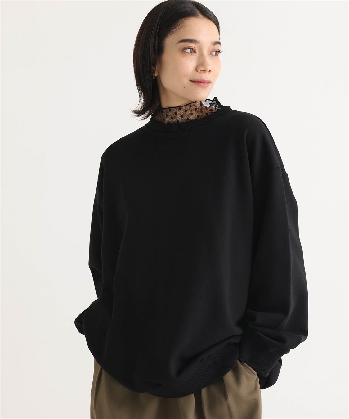 ONE‘S TRUE ビッグシルエット裏毛プルオーバー_sub_12