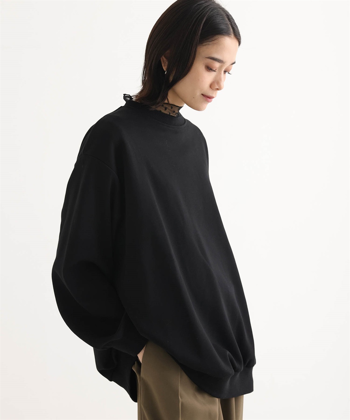ONE‘S TRUE ビッグシルエット裏毛プルオーバー_sub_13
