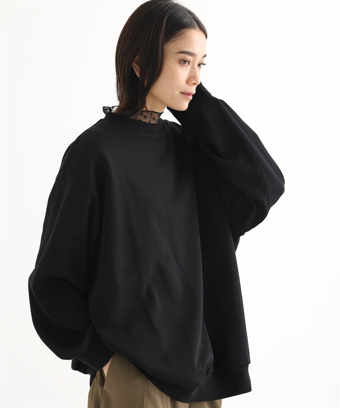 ONE‘S TRUE ビッグシルエット裏毛プルオーバー_sub_14