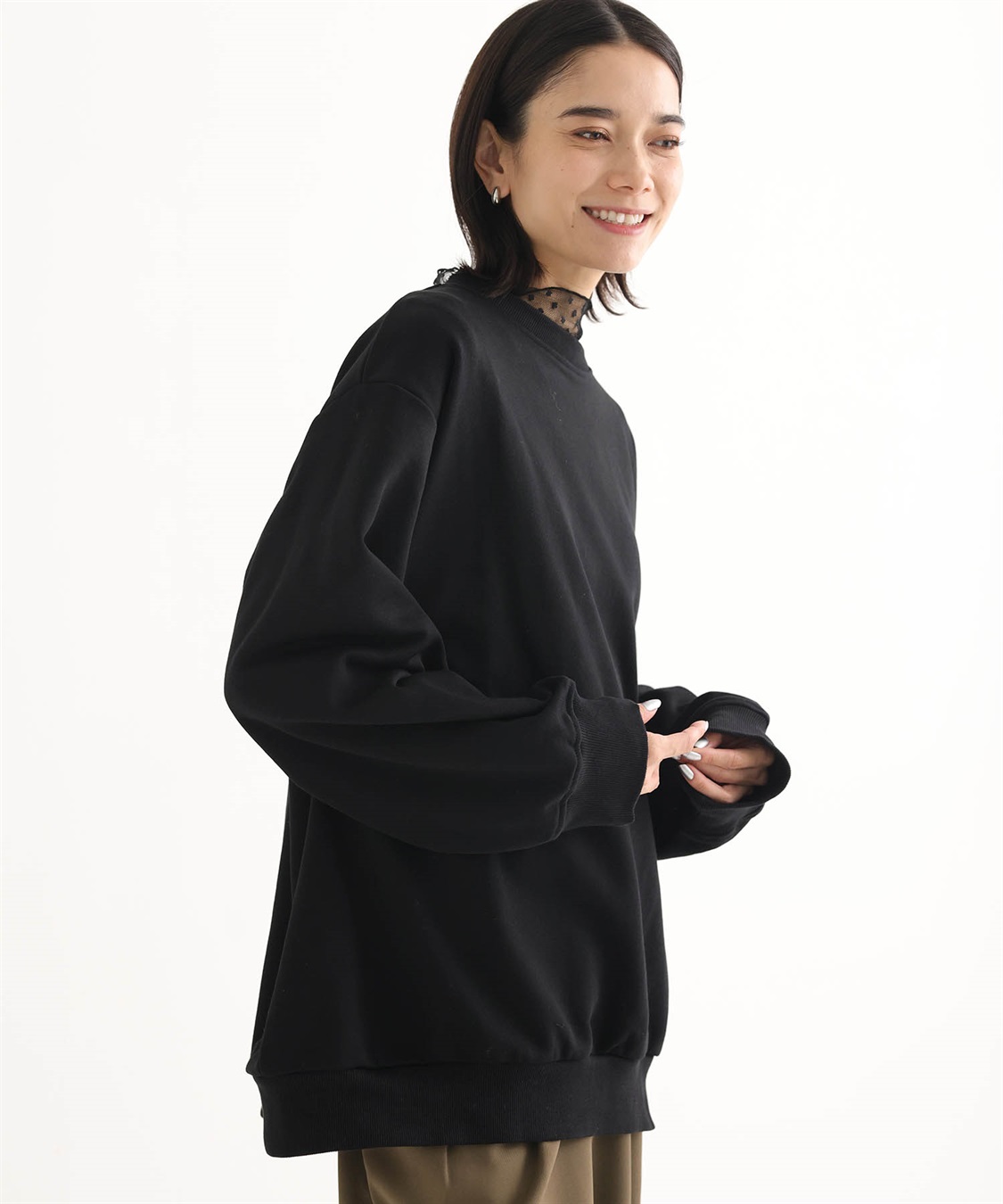 ONE‘S TRUE ビッグシルエット裏毛プルオーバー_sub_18