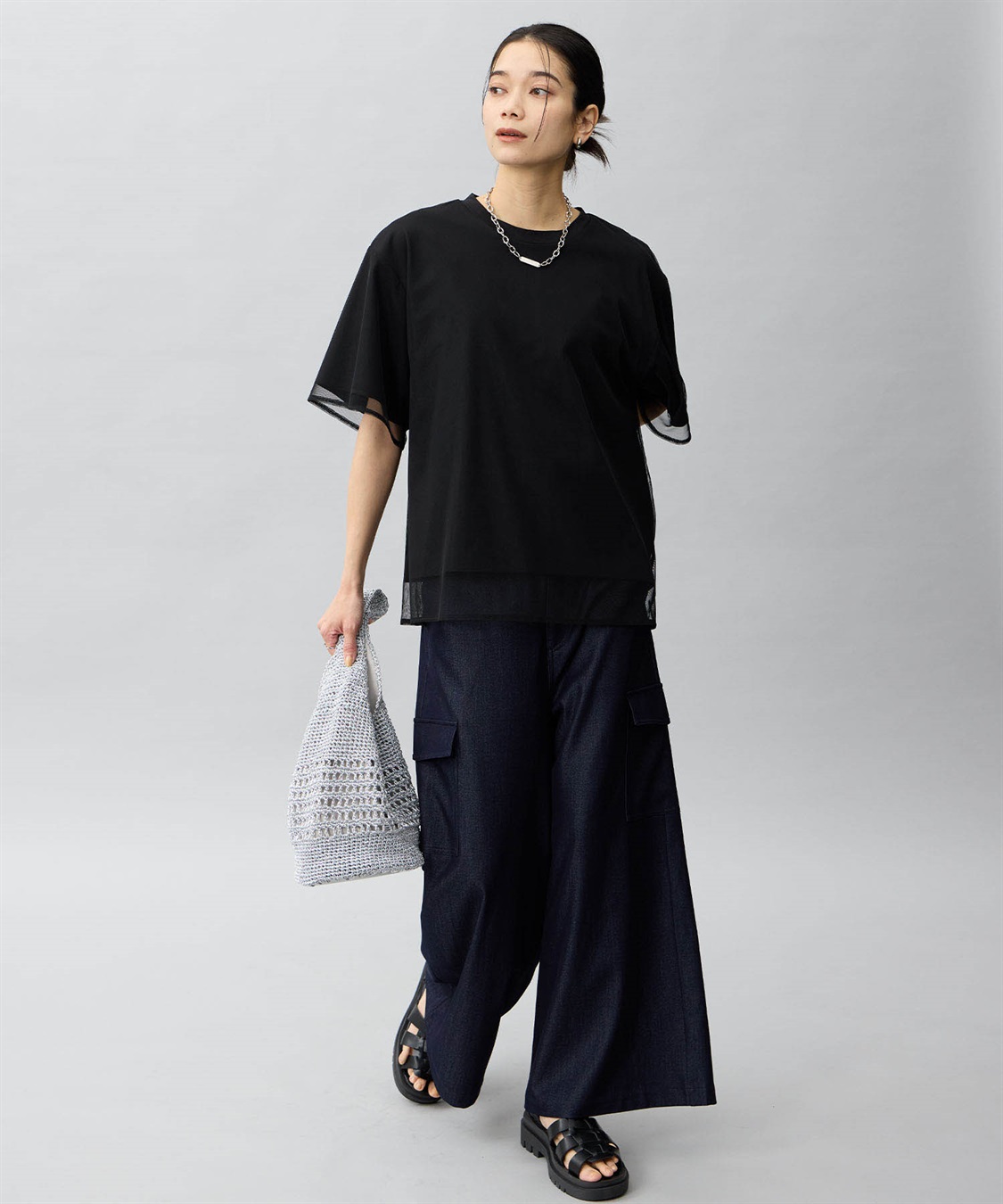 チュール切り替えTシャツ ONE'S TRUE｜クロスプラス公式通販サイト