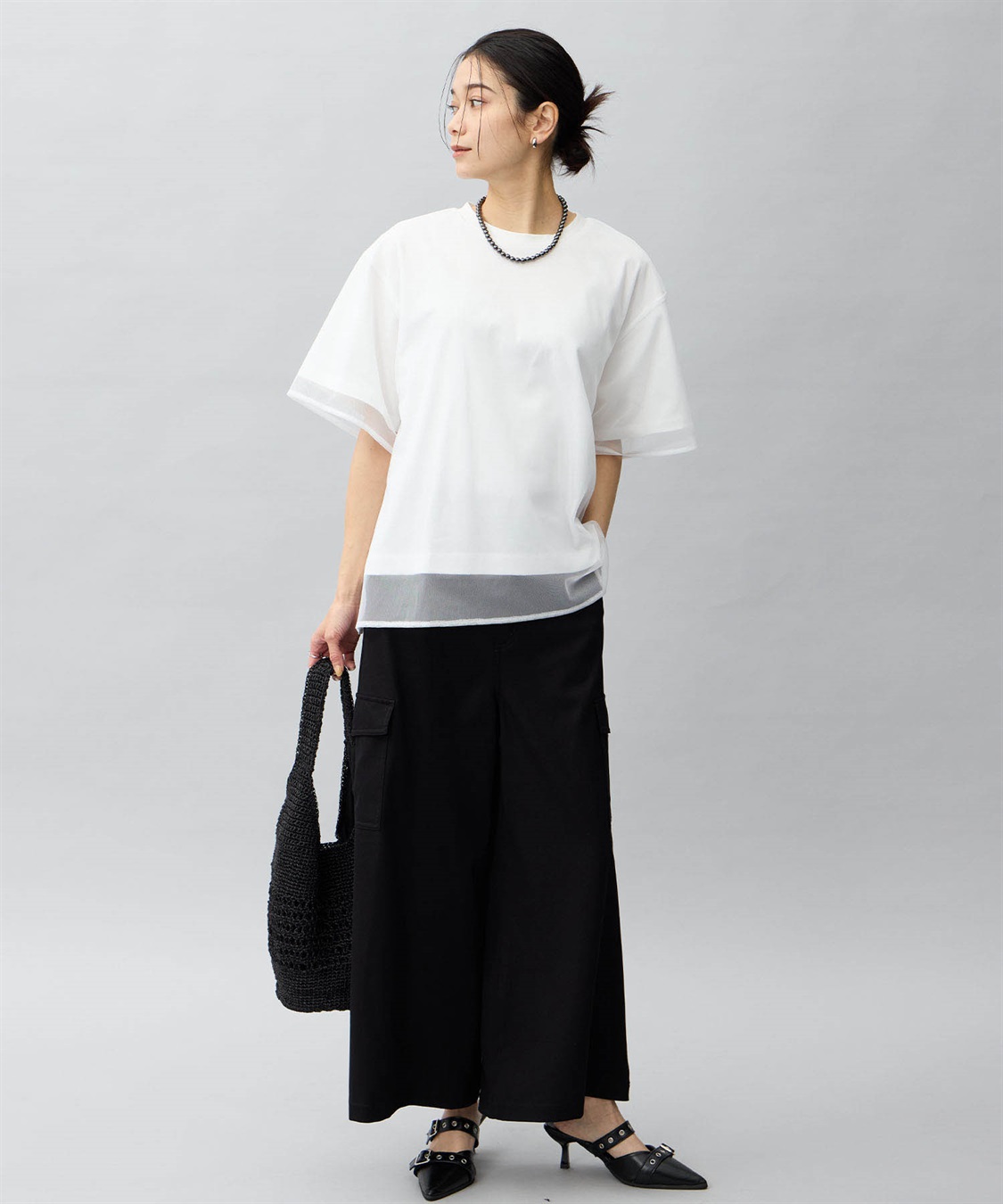 ONE‘S TRUE チュール切り替えTシャツ_sub_13