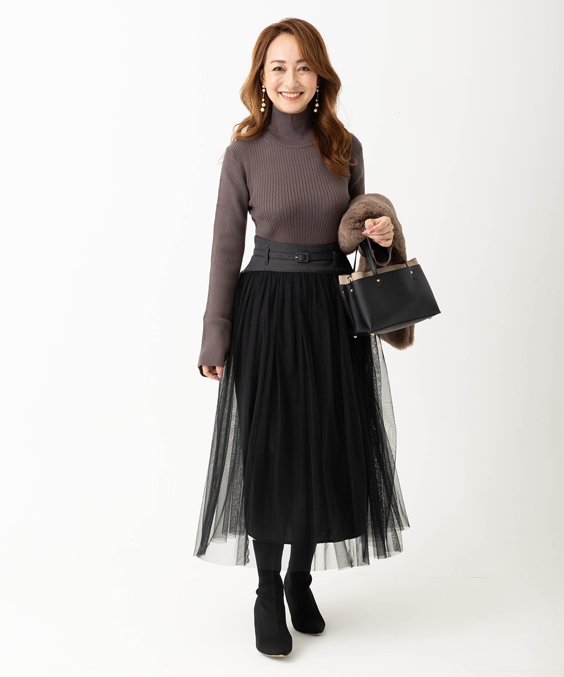 美品 VALENTINO ベルスリーブ ワンピース 38 ブラック ランタンスリーブロングワンピース