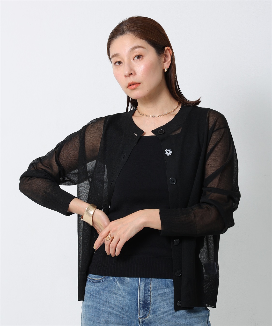 ONE‘S TRUE シアーニットカーデ_sub_24