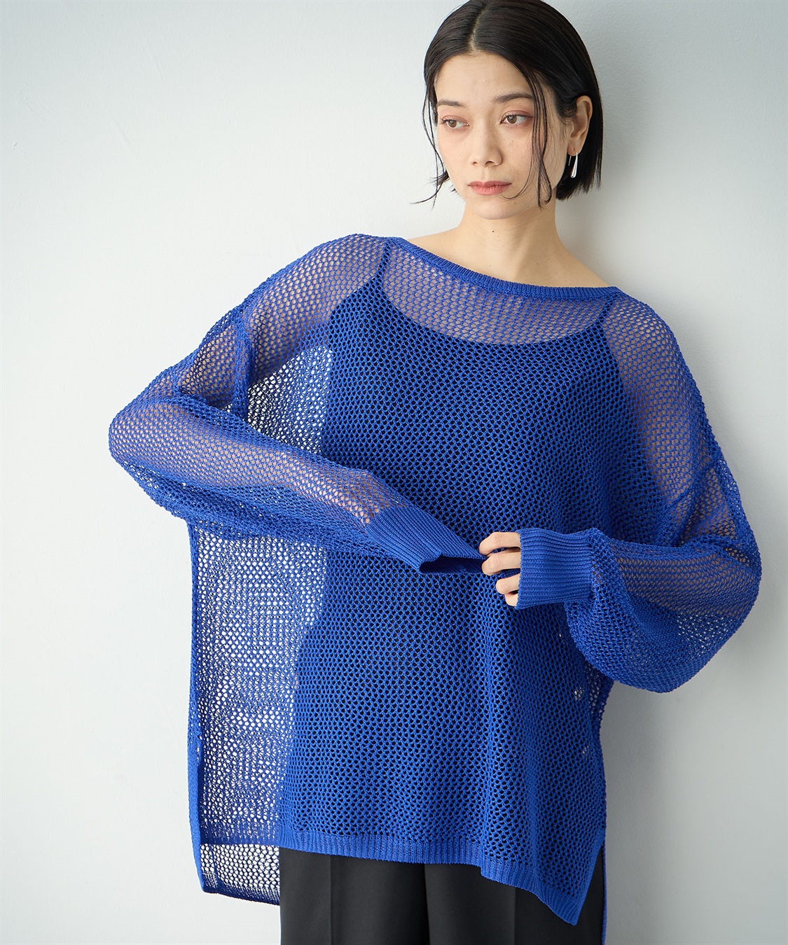 ONE‘S TRUE メッシュ編みニットプルオーバー_sub_11