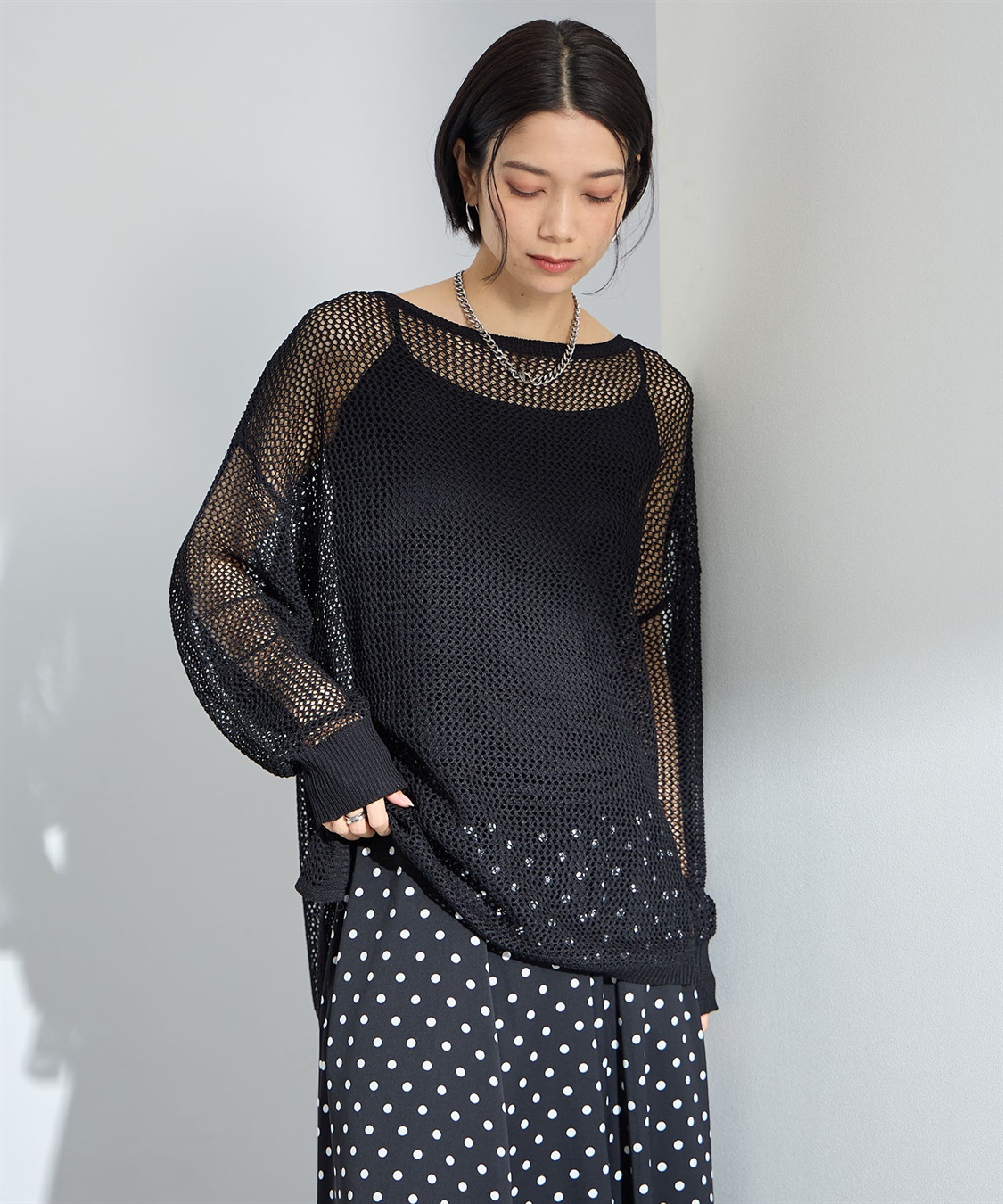 ONE‘S TRUE メッシュ編みニットプルオーバー_sub_17