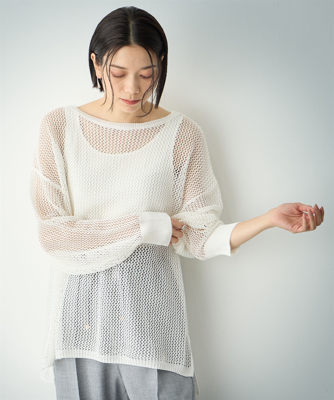 ONE‘S TRUE メッシュ編みニットプルオーバー_sub_22