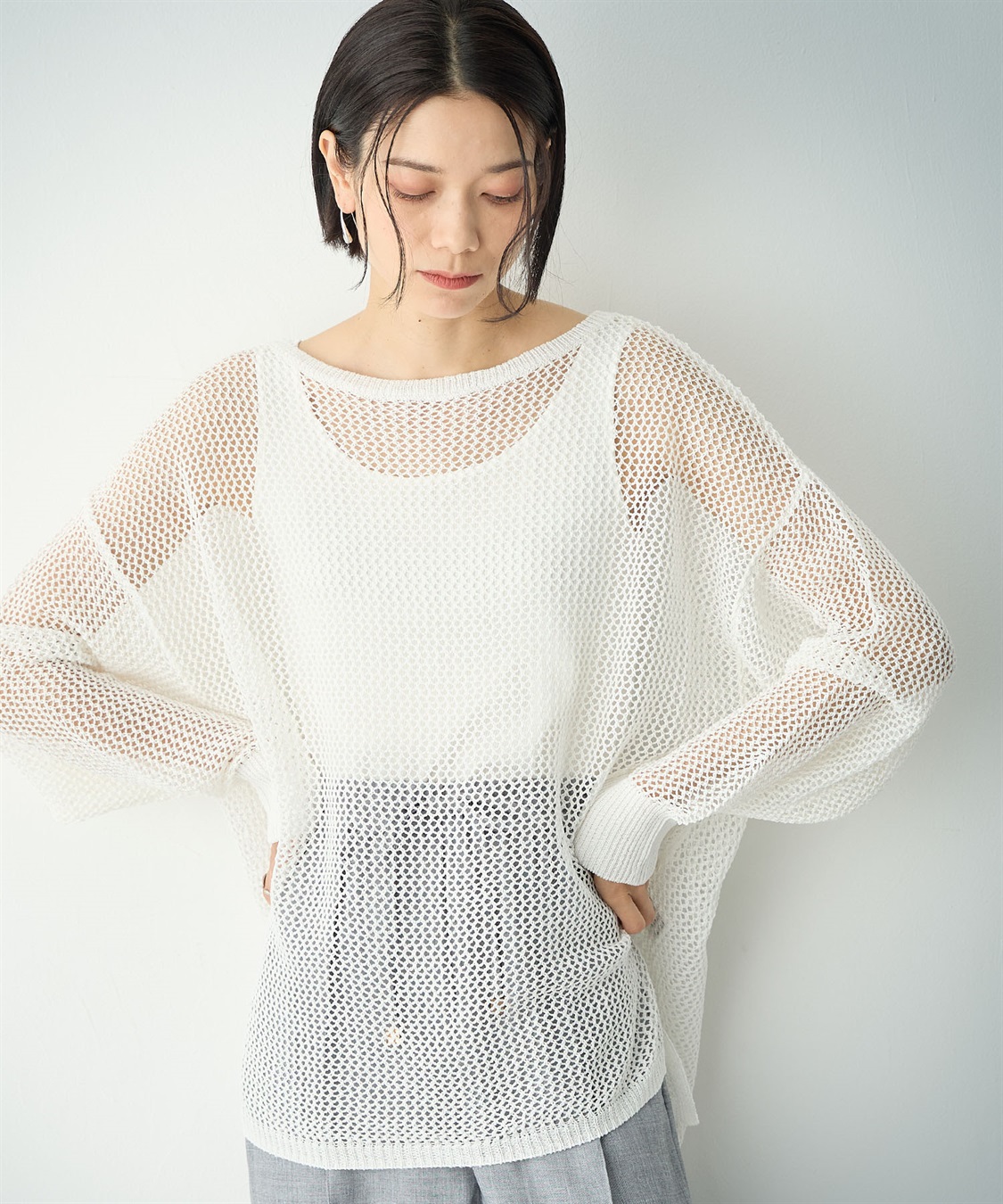 ONE‘S TRUE メッシュ編みニットプルオーバー_sub_23