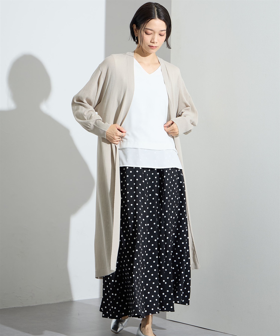 BettyBlueLotus 　TED BAKER ロングカーディガン ブルベ服 ロングカーディガンジャケット（ブルベ夏向け・ブルベ