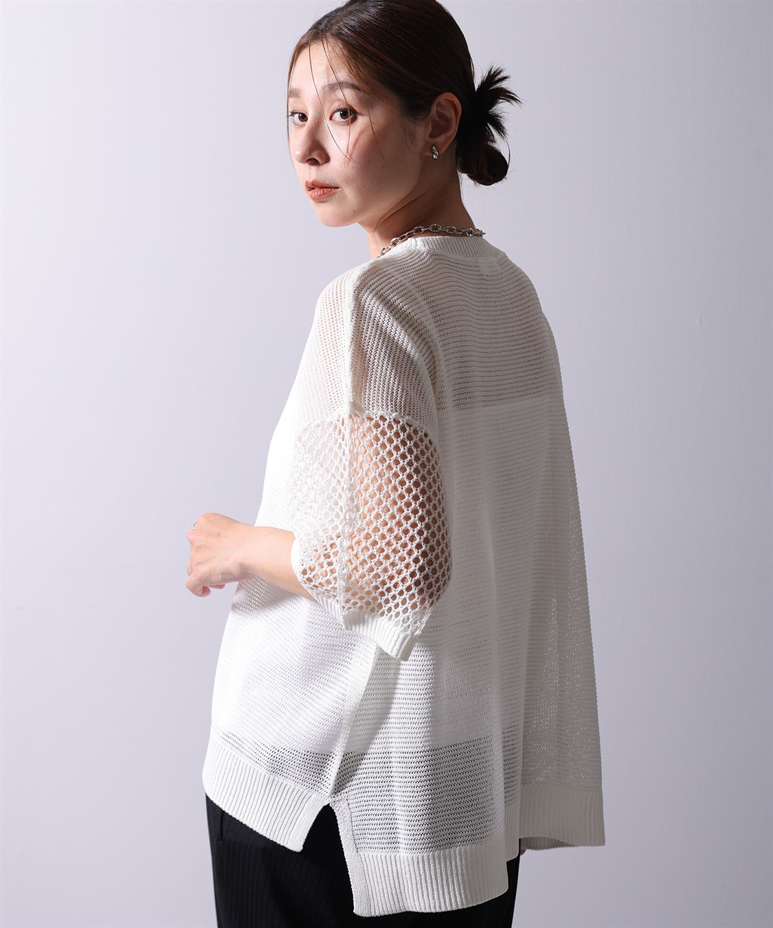 ONE‘S TRUE 半袖ニットプルオーバー_sub_3