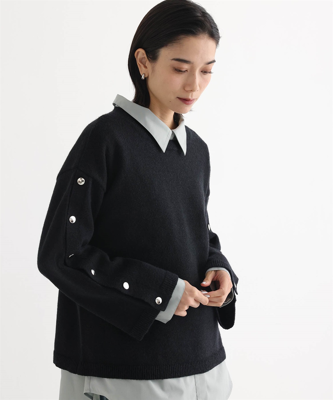 ONE‘S TRUE オープンスリーブニットプルオーバー_sub_14