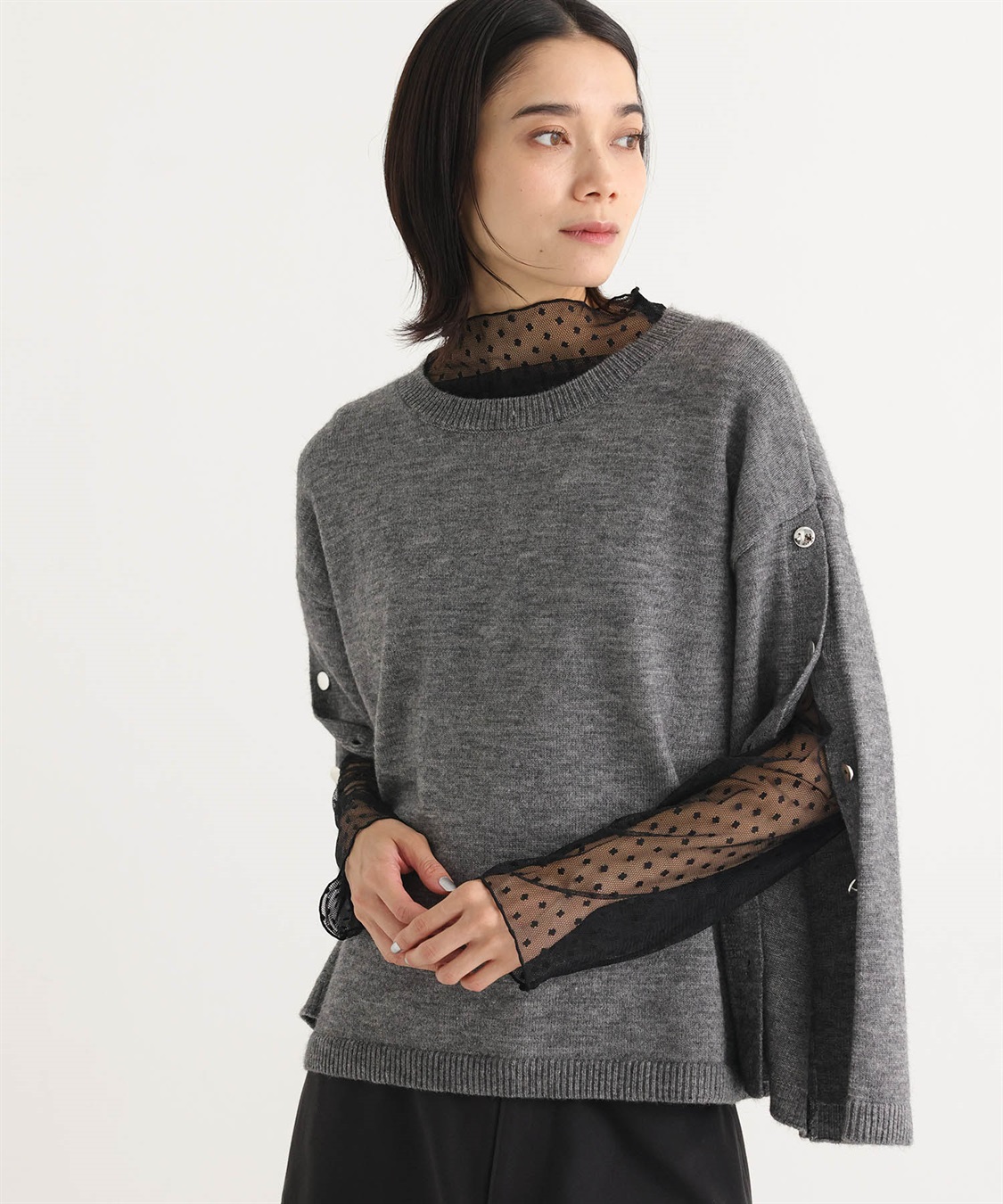 ONE‘S TRUE オープンスリーブニットプルオーバー_sub_19