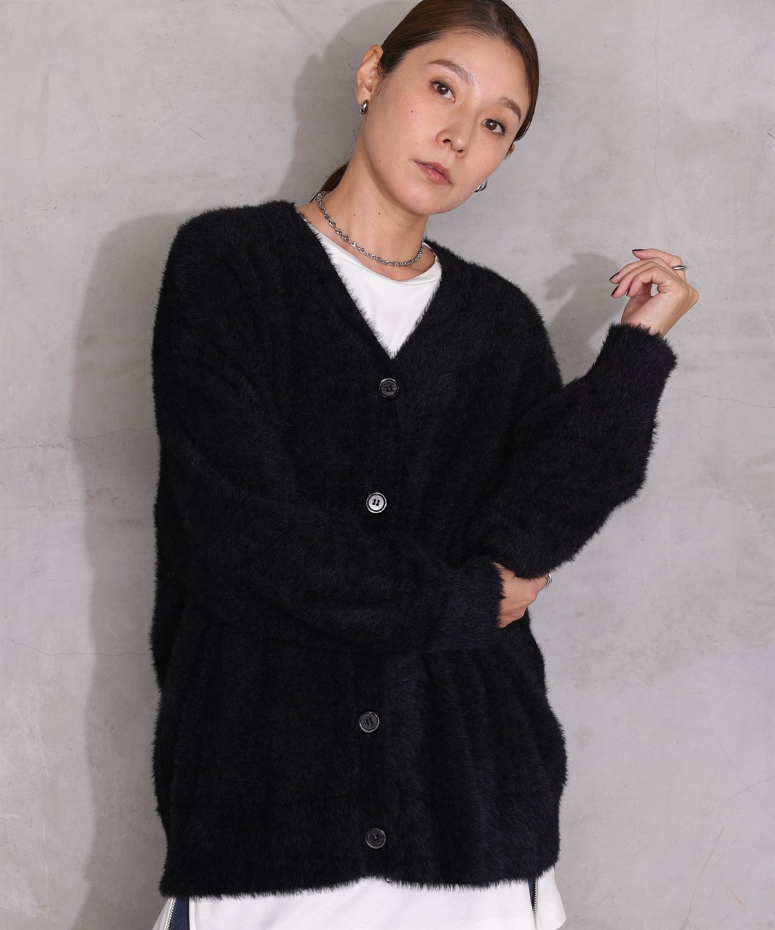 ONE‘S TRUE フェザーニットカーディガン_sub_2