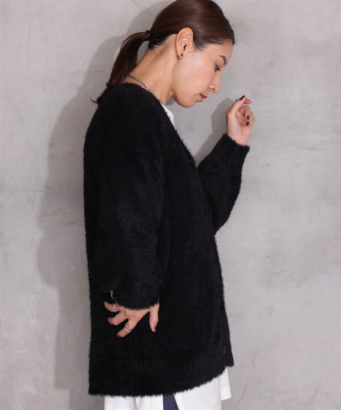 ONE‘S TRUE フェザーニットカーディガン_sub_3