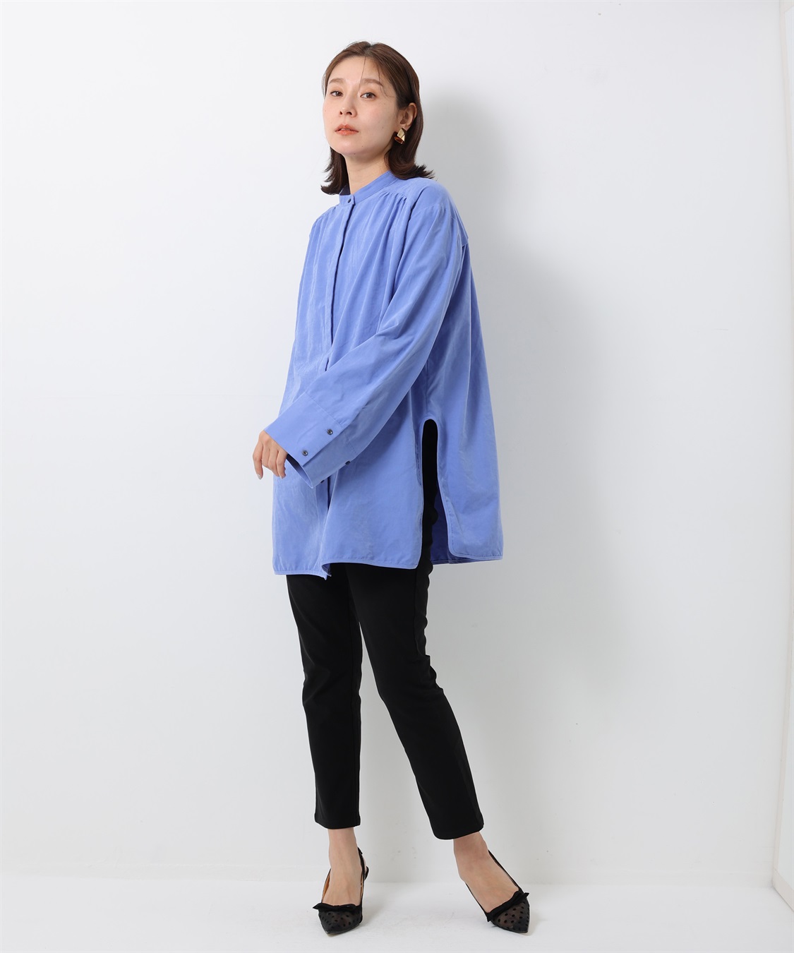 ゆ様☆プラージュ 24SS☆ワイドスリーブストライプシャツ 定価1.8万円 ワイドスリーブシャツチュニック ONE'S TRUE｜クロスプラス公式