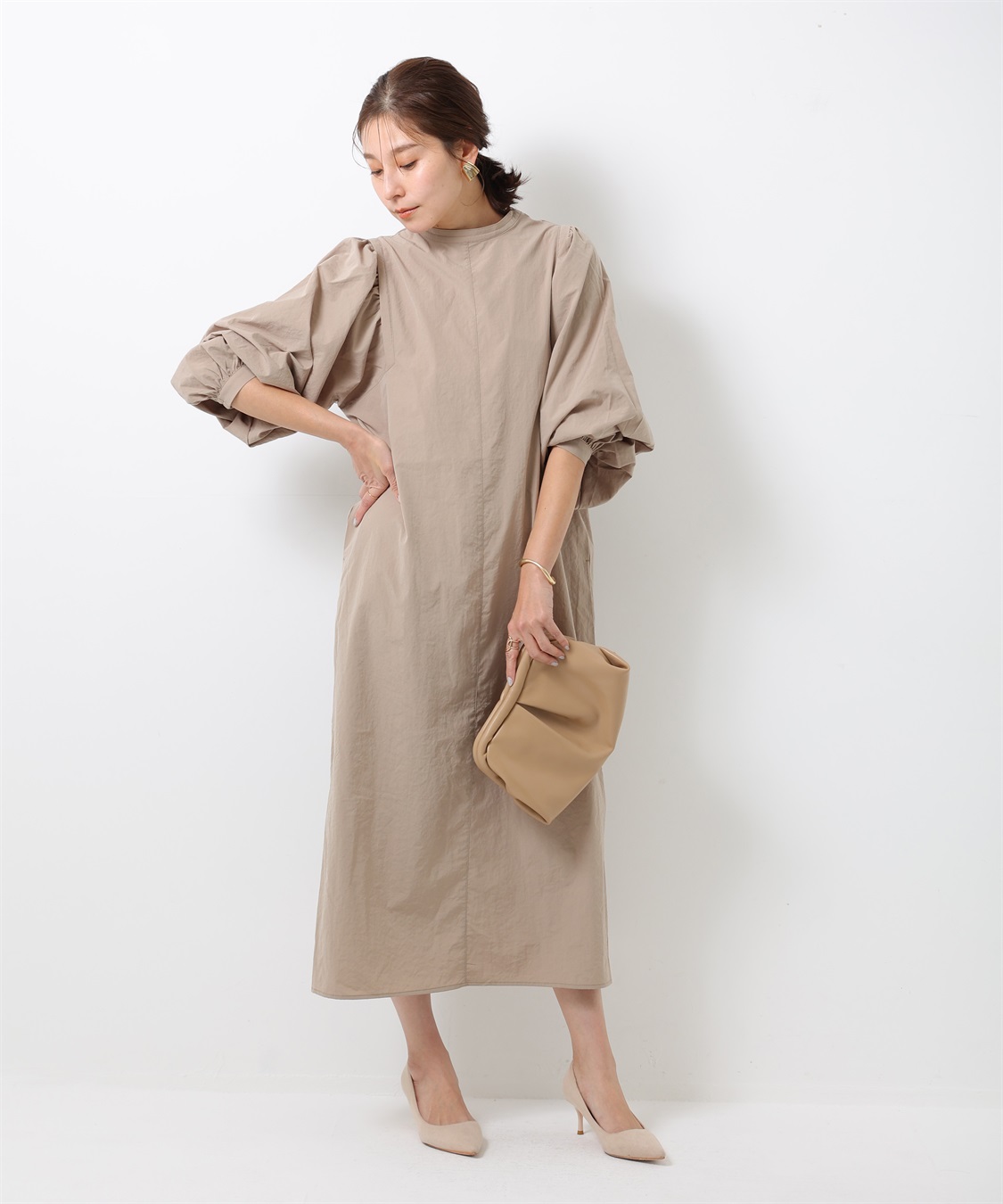 ONE‘S TRUE 袖ボリュームワンピース_sub_1