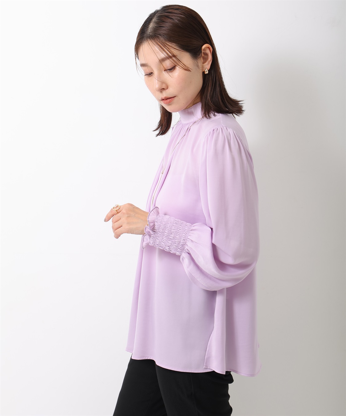 ONE‘S TRUE シャーリングブラウス_sub_1