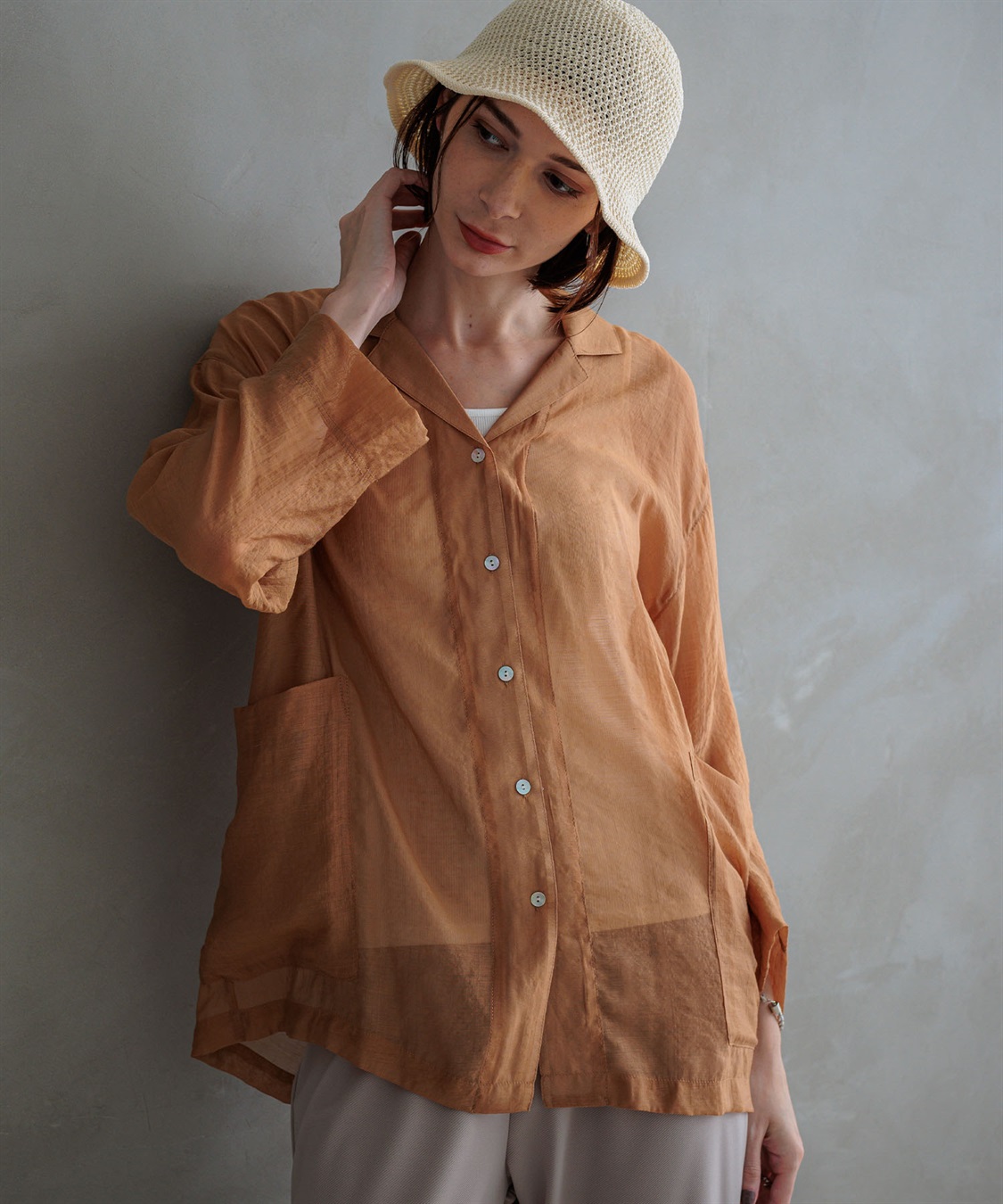 PASSIONE ジャケット 526411 シアー シャツ PASSIONE パシオーネ ジャケット 526411 レディース シアー 長袖