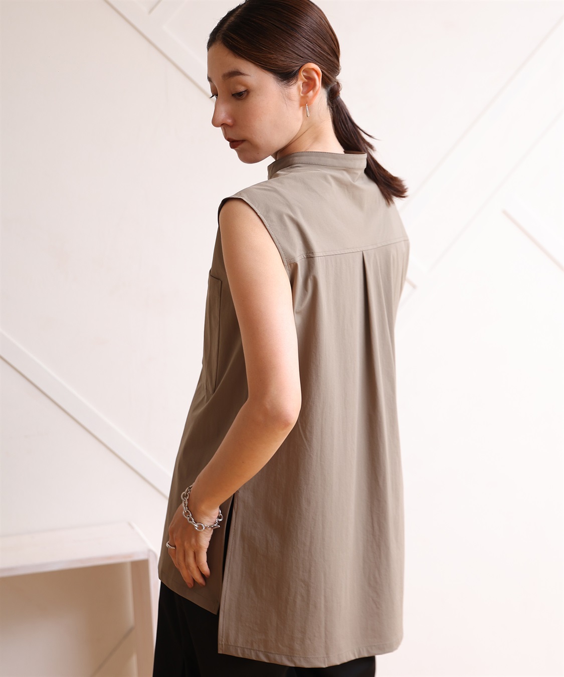 ONE‘S TRUE スリーブレスシャツチュニック_sub_2