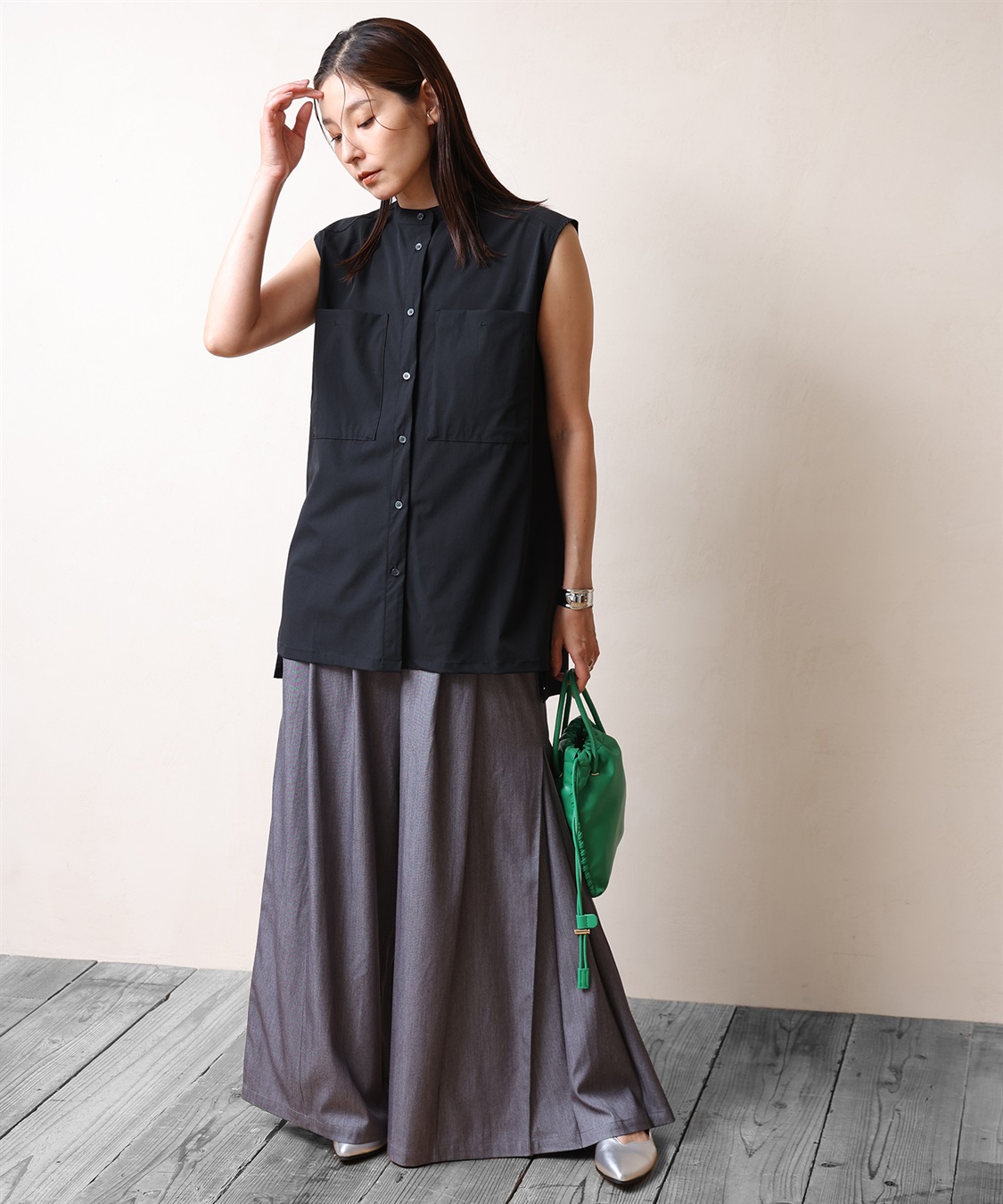 ONE‘S TRUE スリーブレスシャツチュニック_sub_10