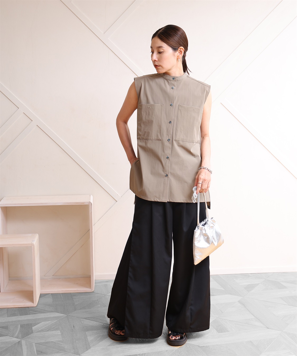 ONE‘S TRUE スリーブレスシャツチュニック_sub_12