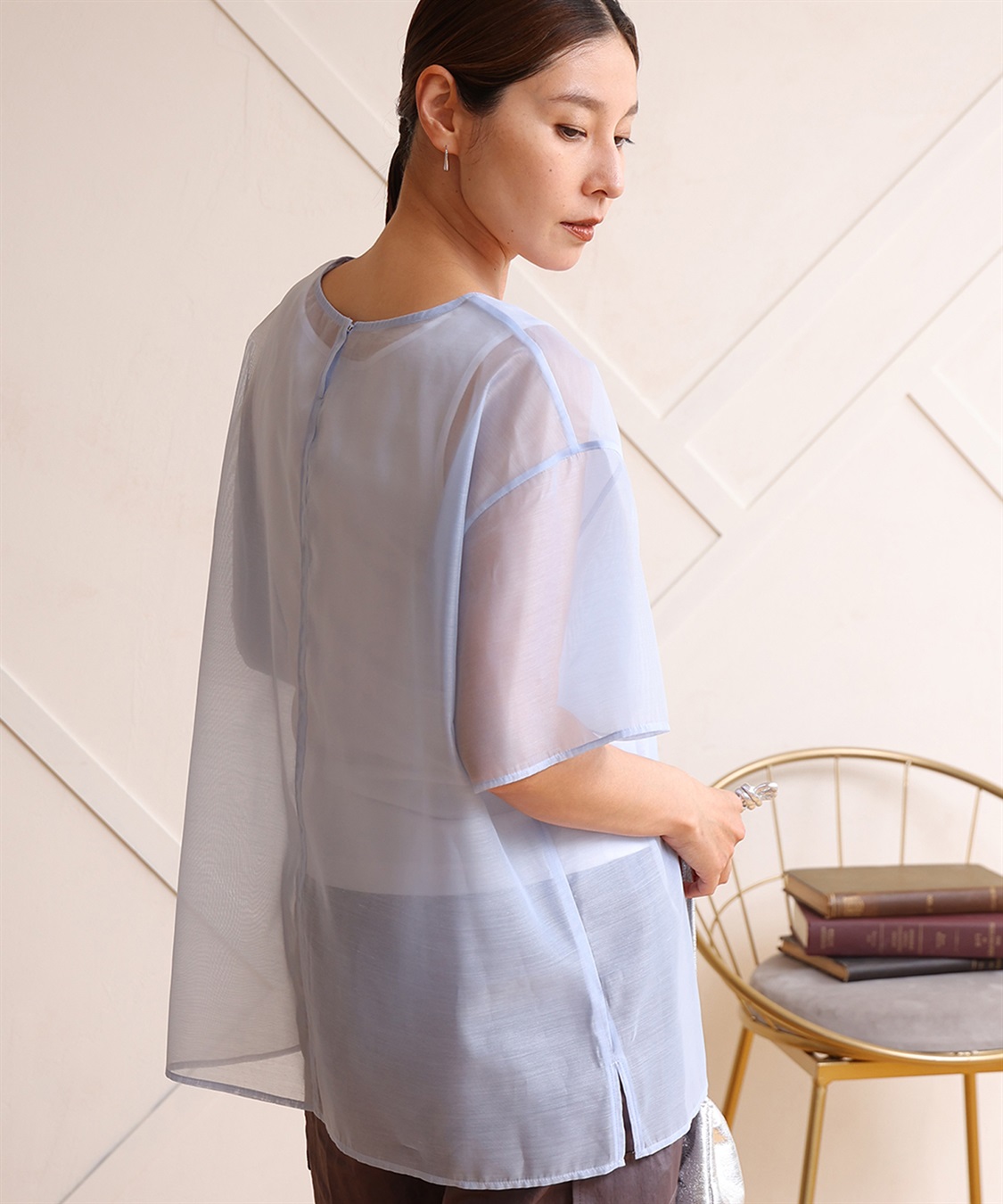 ONE‘S TRUE ハーフスリーブブラウス_sub_1