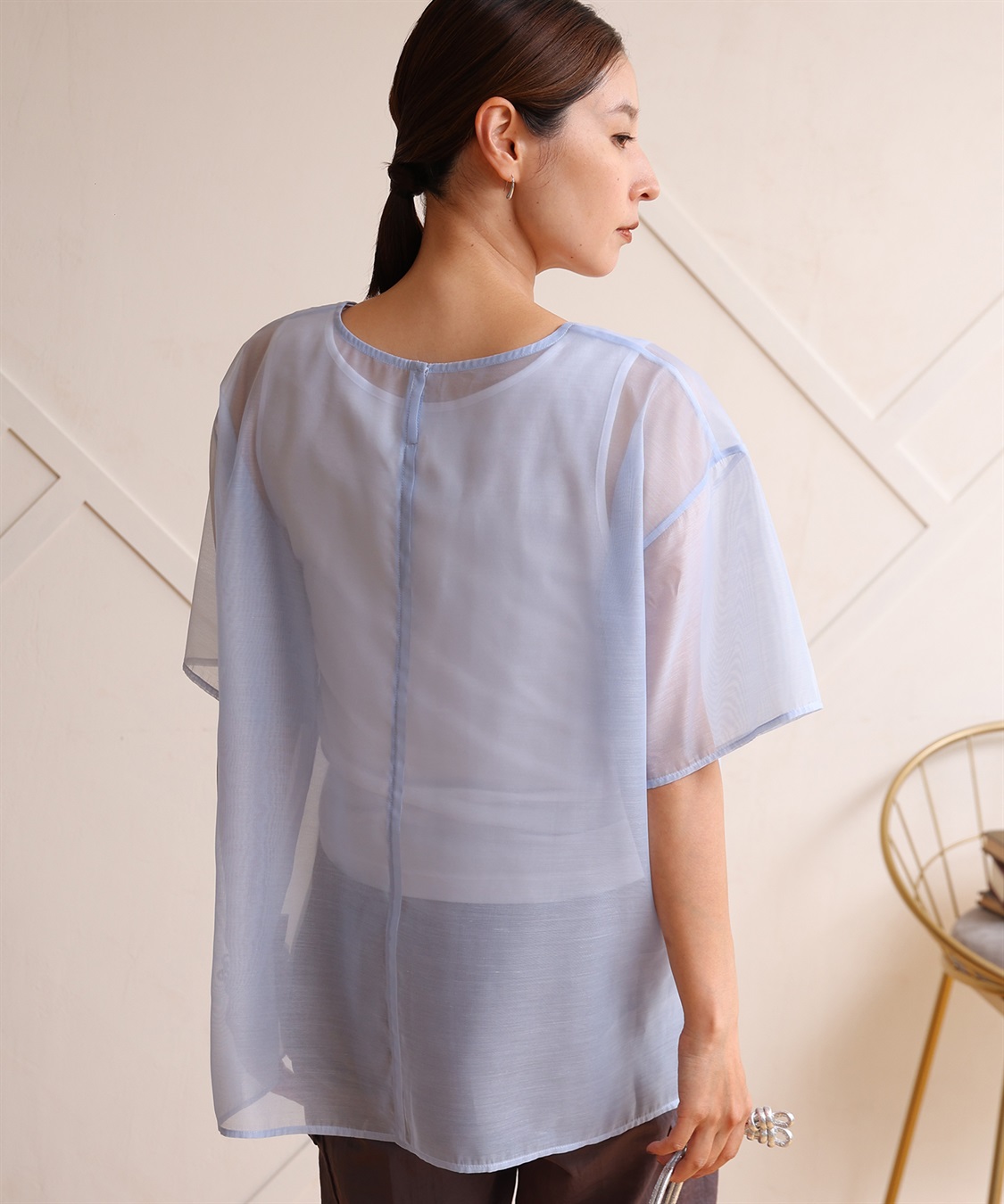 ONE‘S TRUE ハーフスリーブブラウス_sub_2