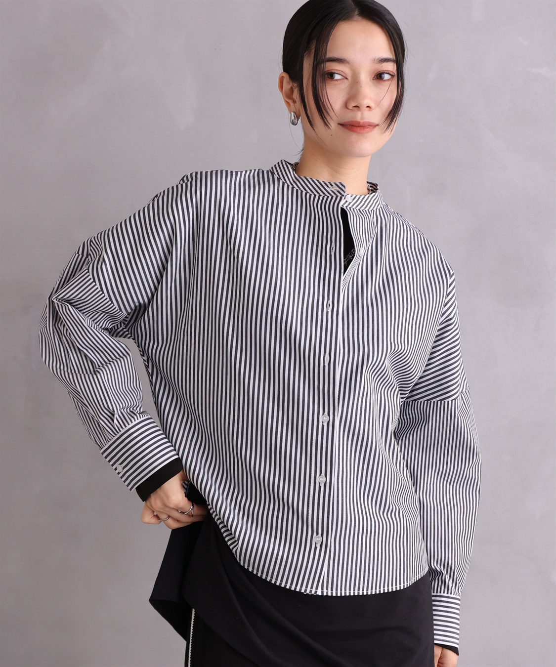 ONE‘S TRUE ストライプオーバーシャツ_sub_13