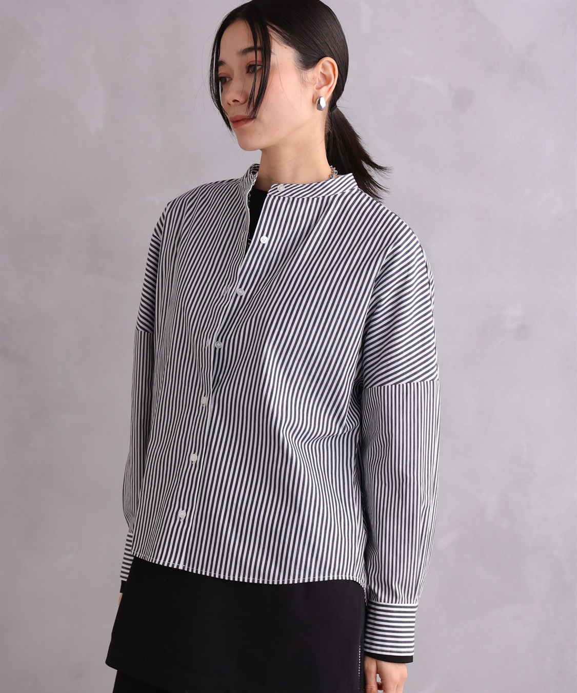 ONE‘S TRUE ストライプオーバーシャツ_sub_18