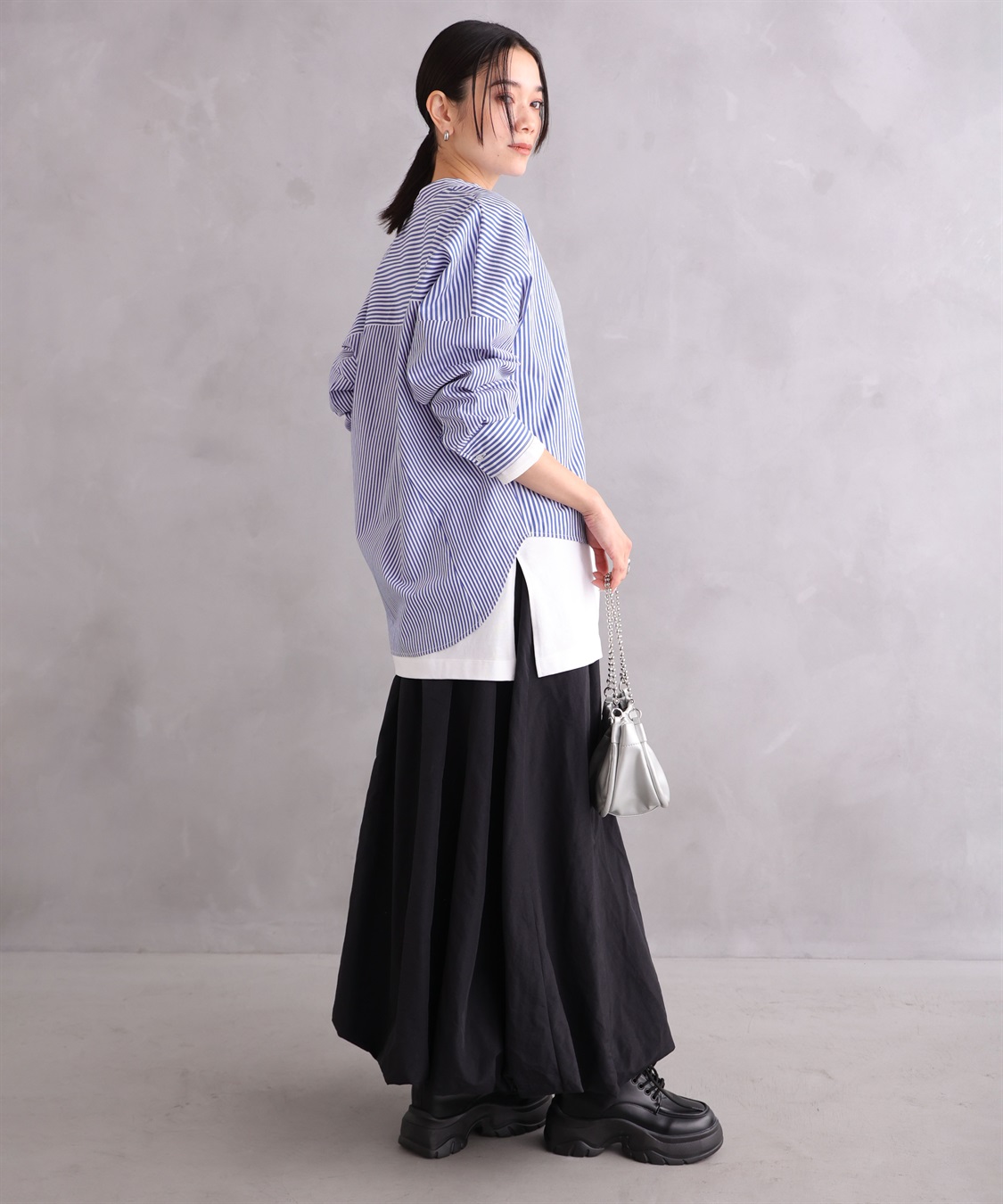 ONE‘S TRUE ストライプオーバーシャツ_sub_23