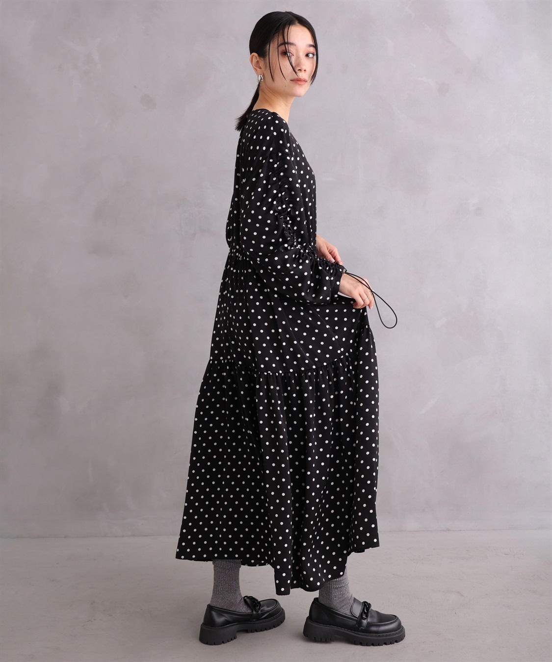 ドットティアードワンピース ONE'S TRUE｜クロスプラス公式通販サイト