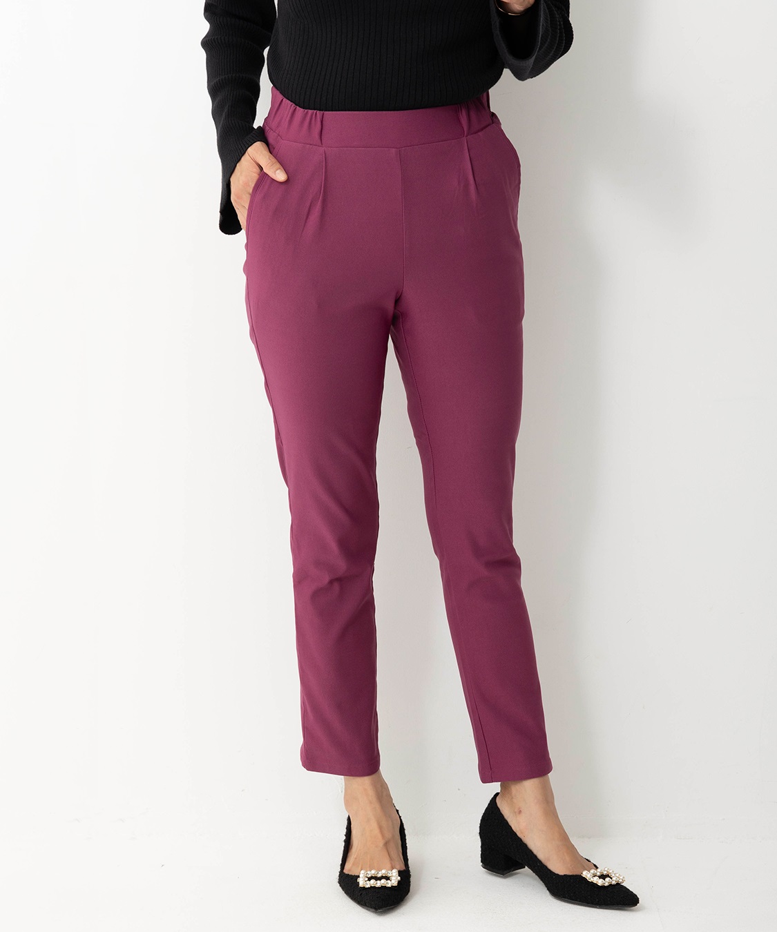 ONE‘S TRUE 裏起毛テーパードパンツ_sub_9