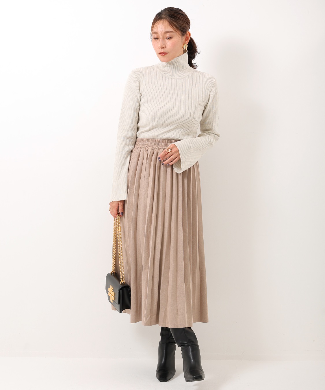 スエードプリーツスカート ONE'S TRUE｜クロスプラス公式通販サイト