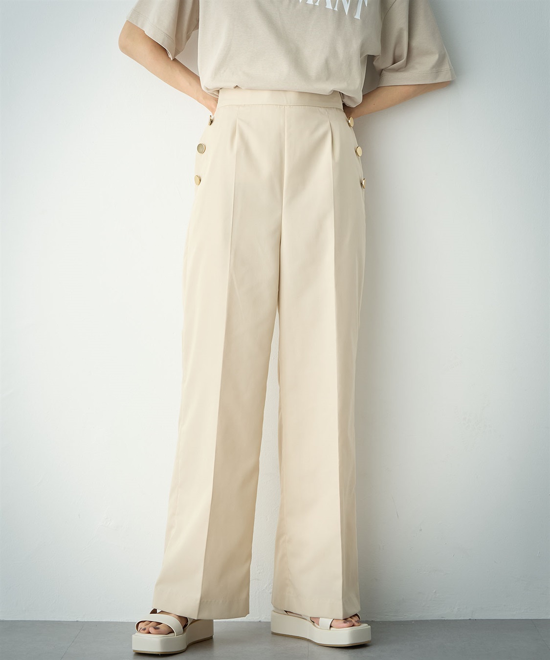 ONE‘S TRUE セミフレアパンツ_sub_1