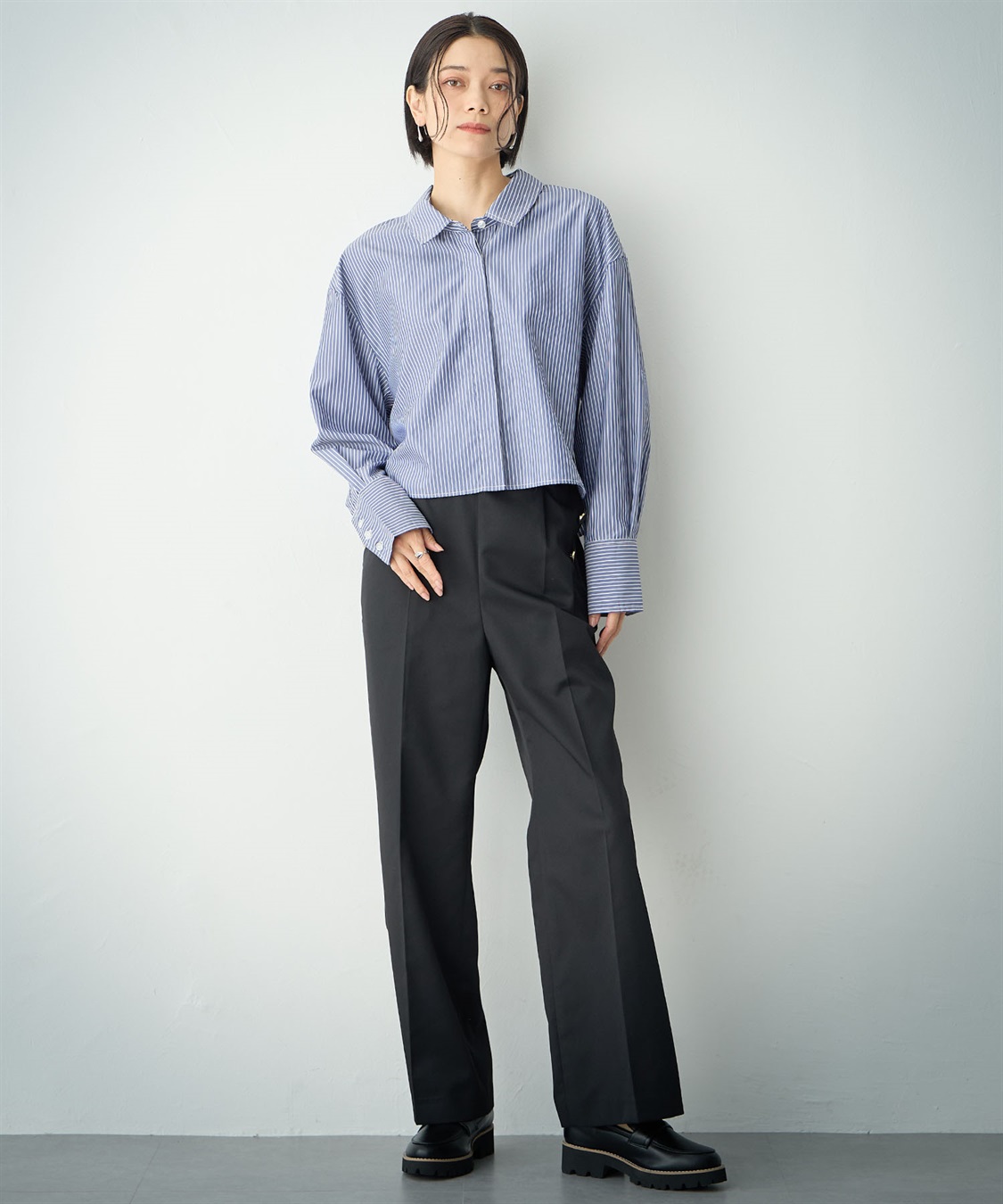 ONE‘S TRUE セミフレアパンツ_sub_2