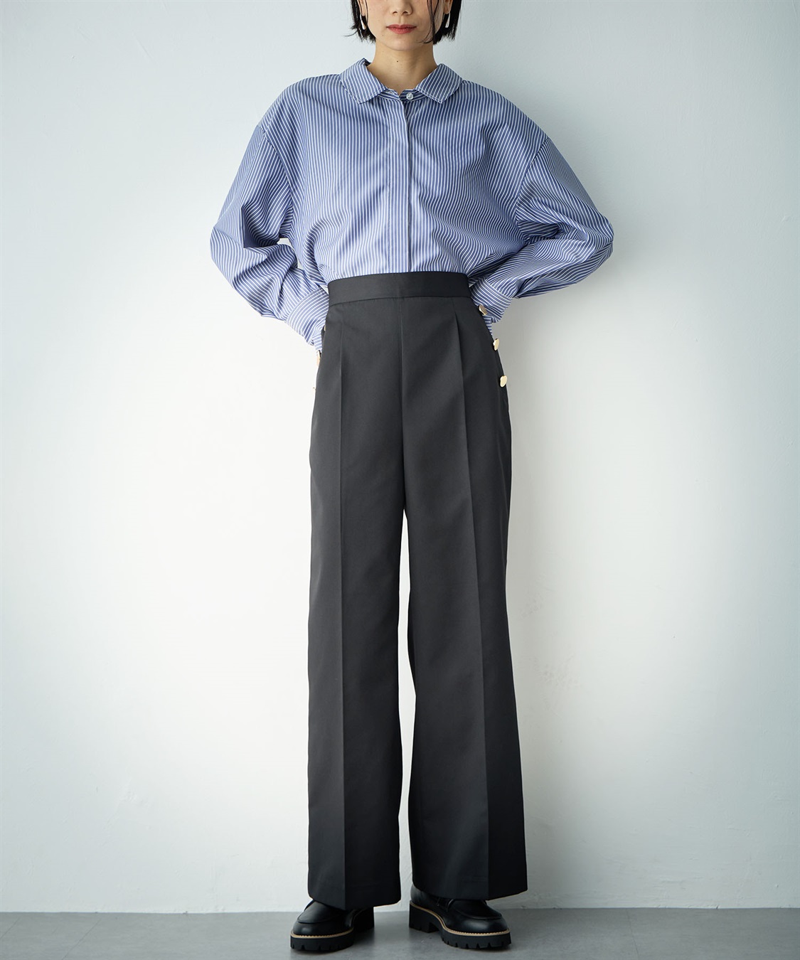 ONE‘S TRUE セミフレアパンツ_sub_3