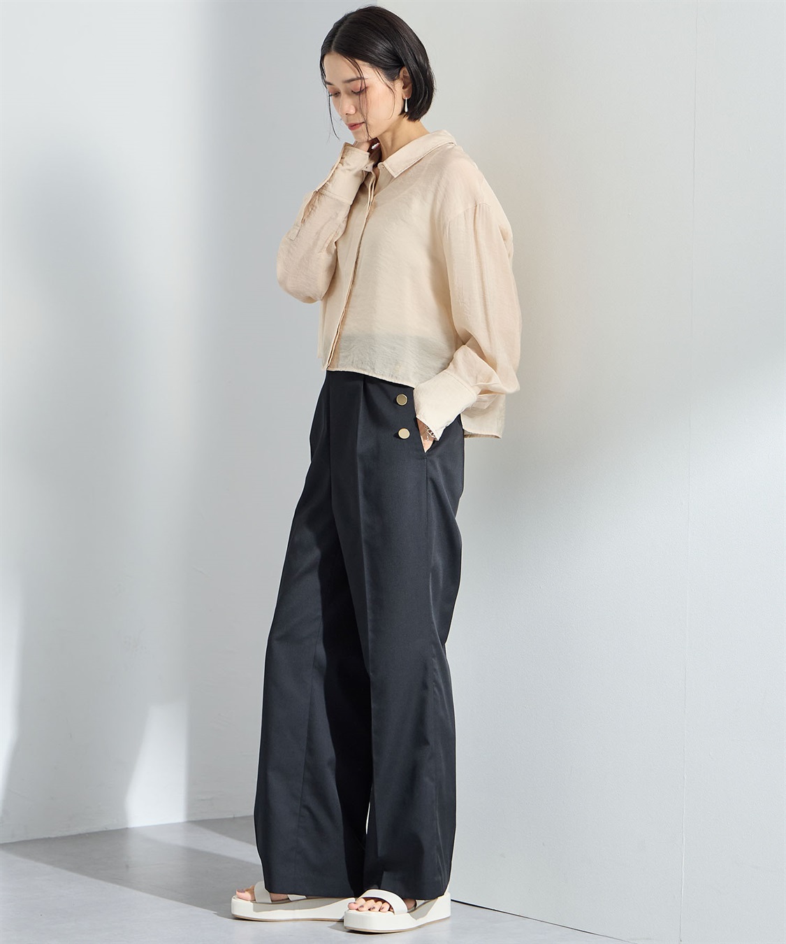 ONE‘S TRUE セミフレアパンツ_sub_14