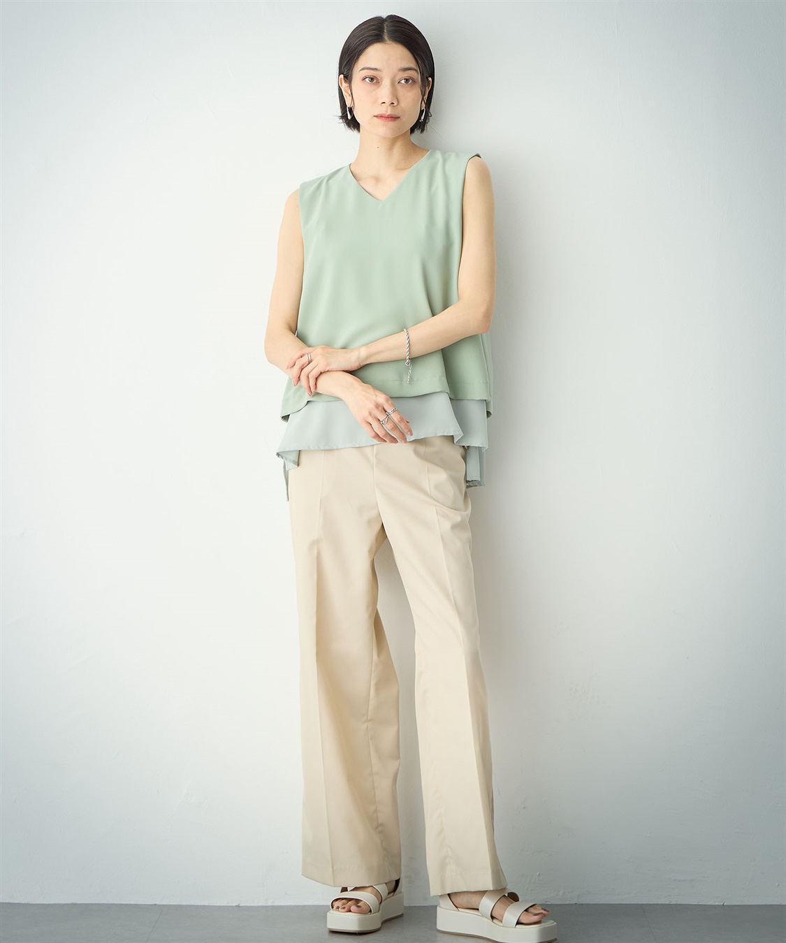 ONE‘S TRUE セミフレアパンツ_sub_21