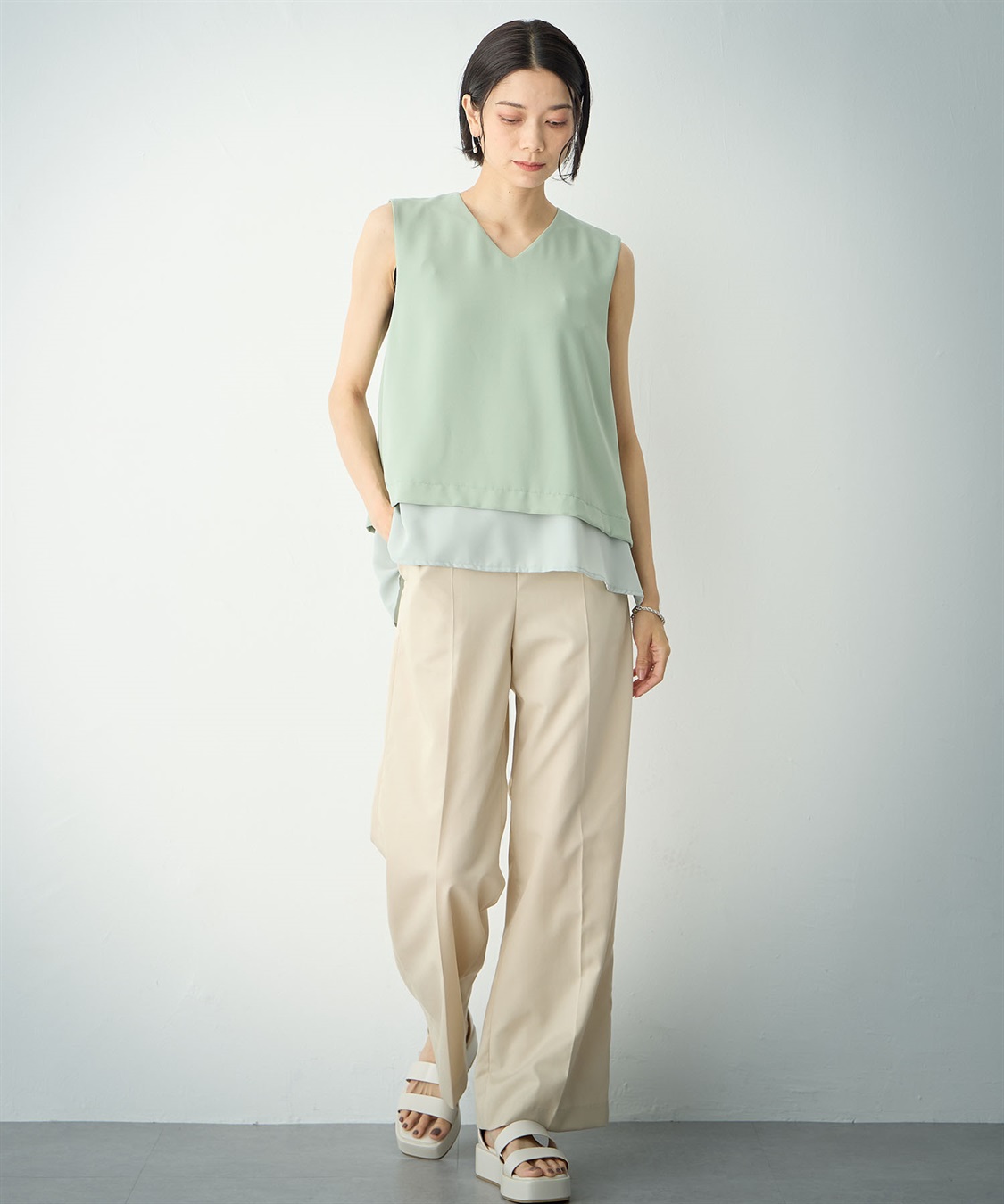 ONE‘S TRUE セミフレアパンツ_sub_23