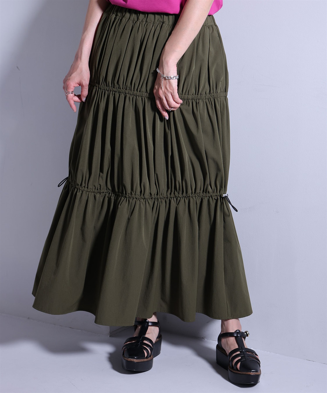 ONE‘S TRUE ドロストティアードスカート_sub_1