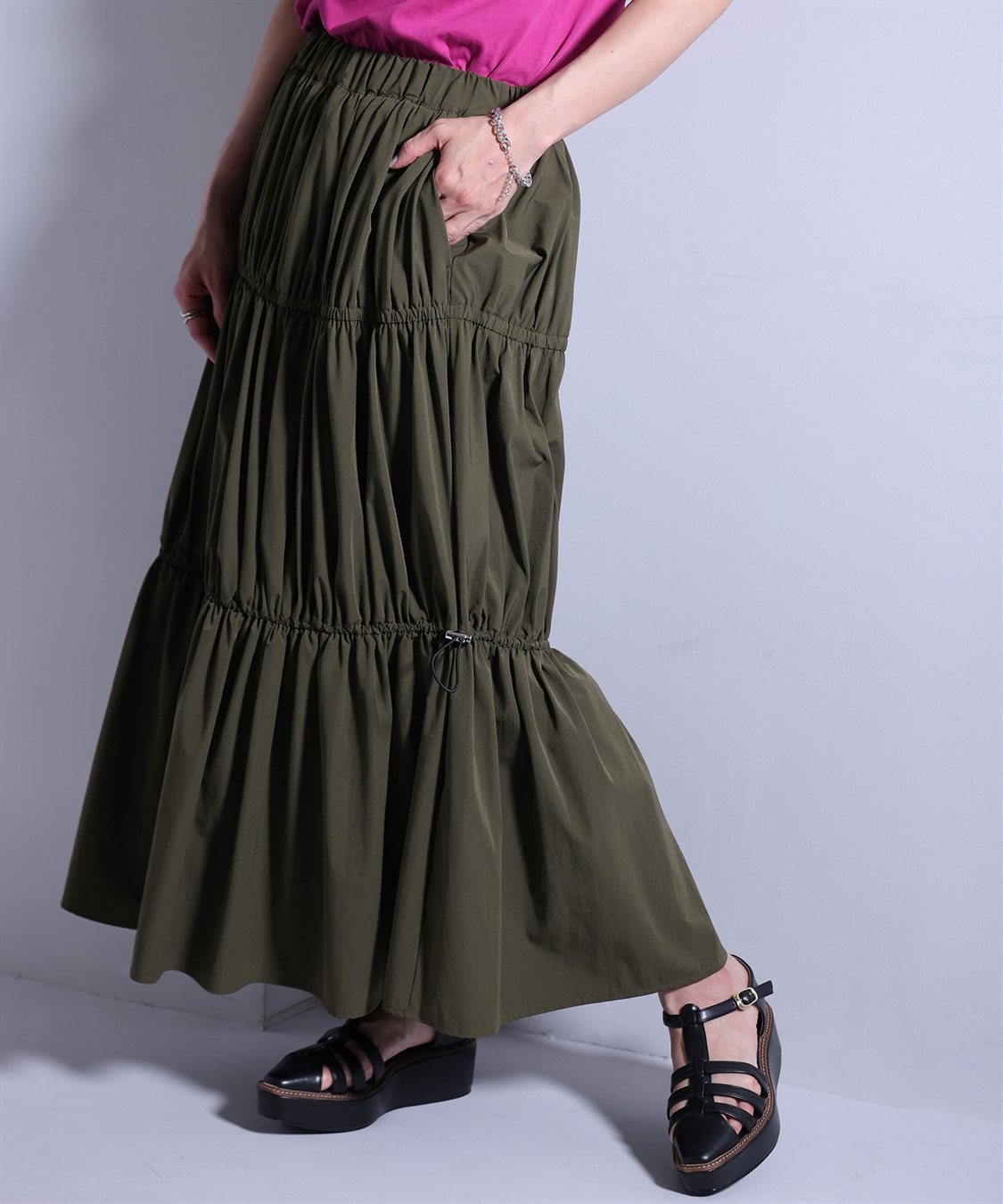 ONE‘S TRUE ドロストティアードスカート_sub_2