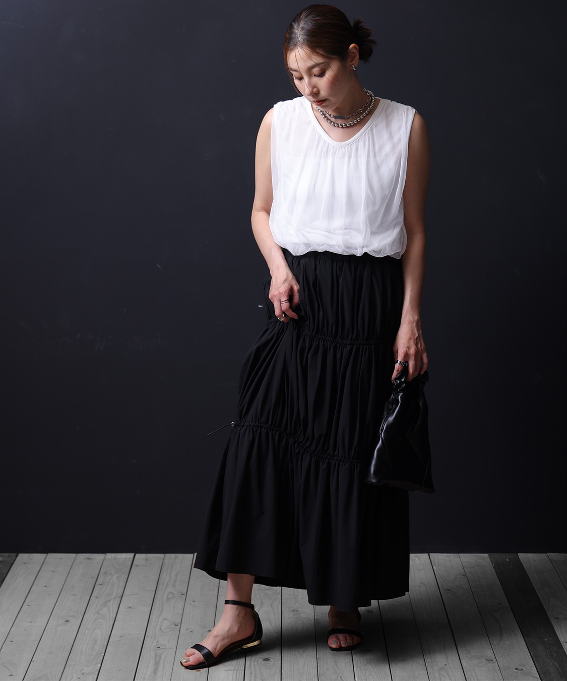ONE‘S TRUE ドロストティアードスカート_sub_8