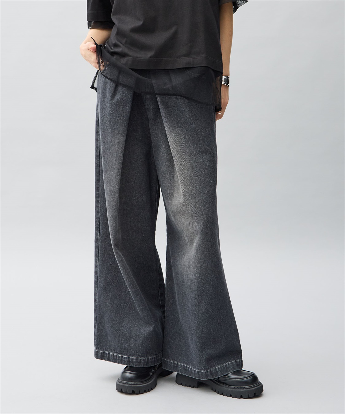 ONE‘S TRUE タックデニムパンツ_sub_2