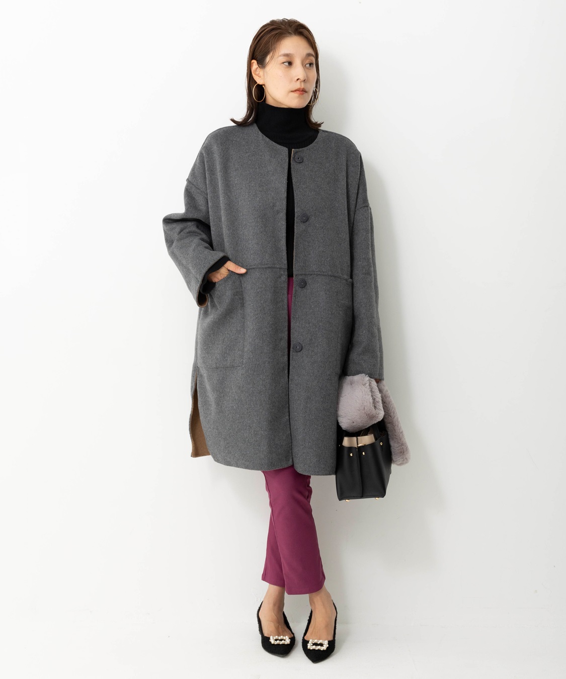 crie conforto リバーシブル モッズコート新品