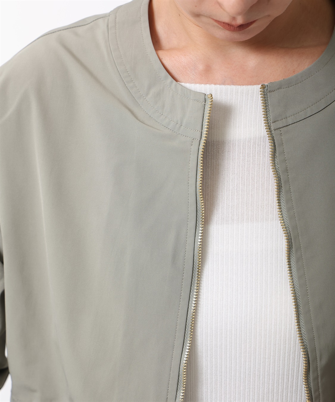 ONE‘S TRUE ノーカラーブルゾン_sub_6